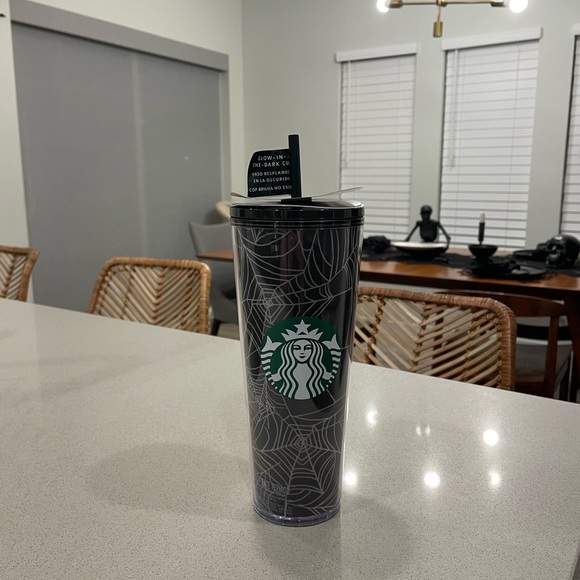 Starbucks glow In the dark spider web tumbler